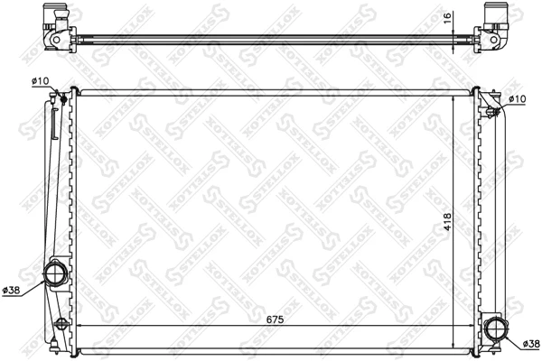 Радиатор охлаждения двигателя TOYOTA RAV 4 III (_A3_) Stellox 1026325SX