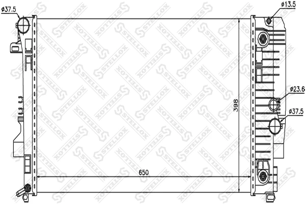 10-26560-SX_РАДИАТОР СИСТЕМЫ ОХЛАЖДЕНИЯ! АКПП MB W639 VIANO/VITO 03> Stellox 1026560sx Stellox 10265