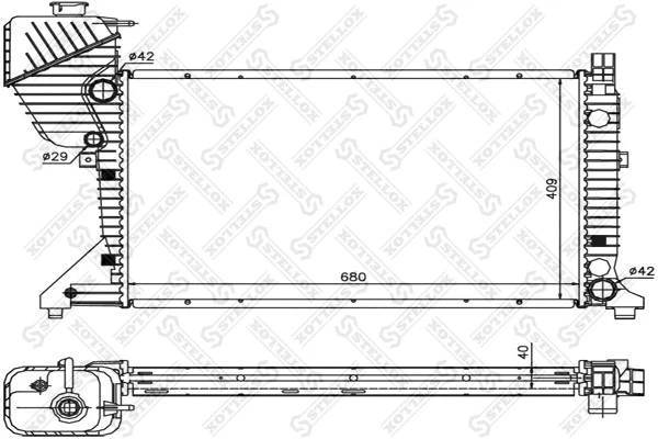 Радиатор системы охлаждения Stellox 81-03338-SX