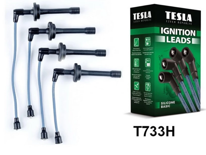 Провода высоковольтные УАЗ дв.409 с наконечниками TESLA (полусиликон)