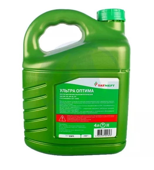 Моторное масло Tatneft Ультра-Оптима 5W-30 полусинтетическое 4 л