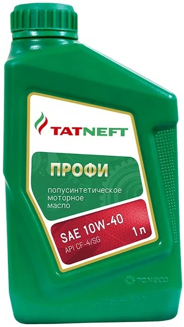 Моторное масло Tatneft Профи 10W-40 полусинтетическое 1 л
