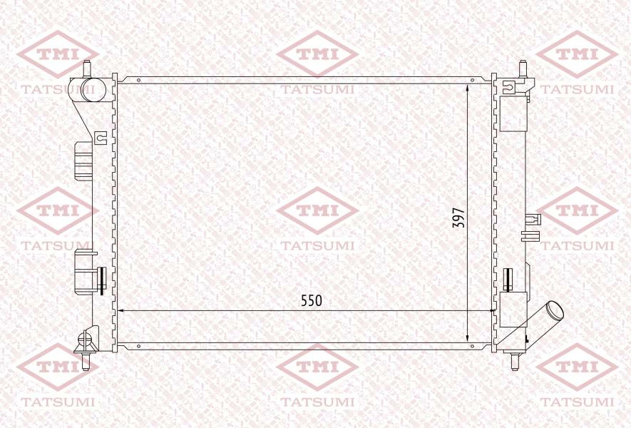 Радиатор охлаждения HYUNDAI Elantra 10-> TMI TATSUMI TGA1068