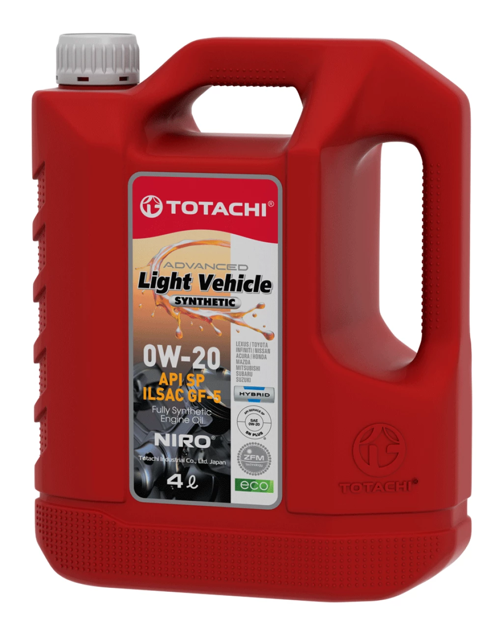 Моторное масло Totachi Niro LV Semi-Synthetic 0W-20 синтетическое 4 л