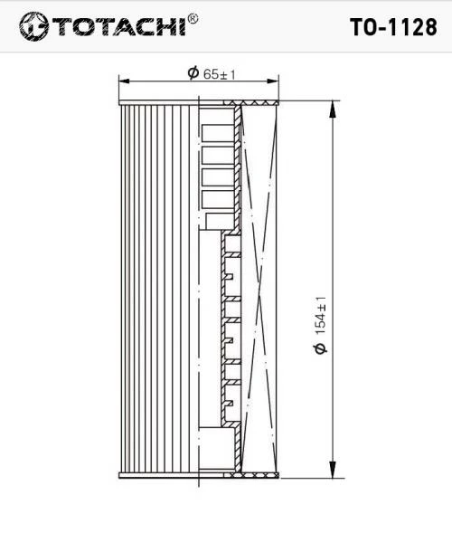 Фильтр масляный (элемент вставка) TOTACHI TO-1128