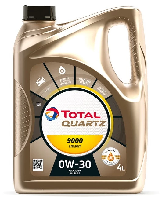 Моторное масло Total Quartz 9000 Energy 0W-30 A3/B4 синтетическое 4 л