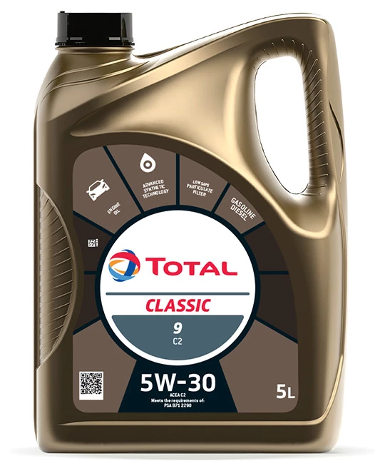 Моторное масло Total Classic 9 C2 5W-30 синтетическое 5 л