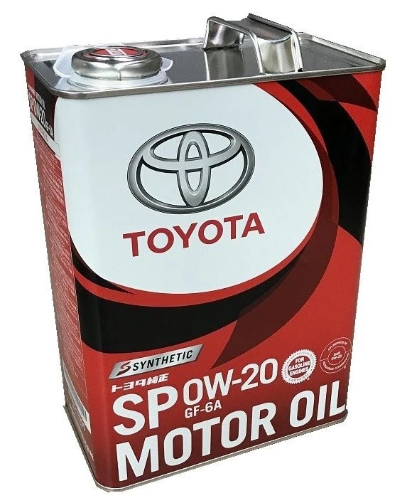 Моторное масло Toyota Motor Oil 0W-20 SP синтетическое 4 л