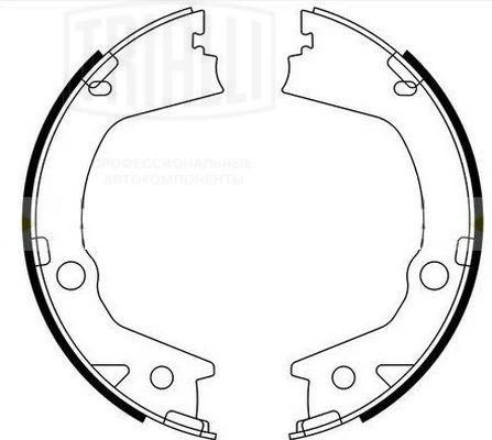 Колодки тормозные барабанные стояночного тормоза 170x26 TRIALLI GF 4658