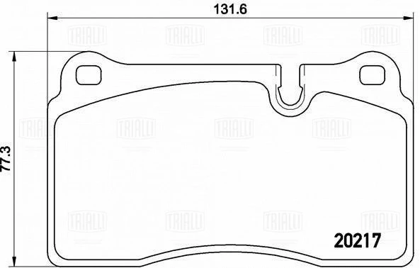 Колодки тормозные дисковые передние (в компл. с датчиком) TRIALLI PF 4250