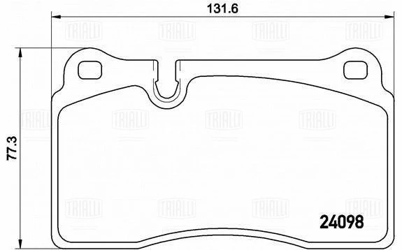 Колодки тормозные дисковые передние т/с Brembo (в компл. с датчиком) TRIALLI PF 4393