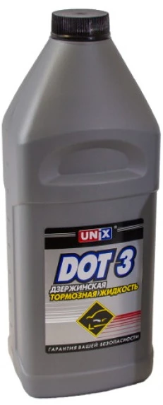 Тормозная жидкость Unix DOT-3 1 л