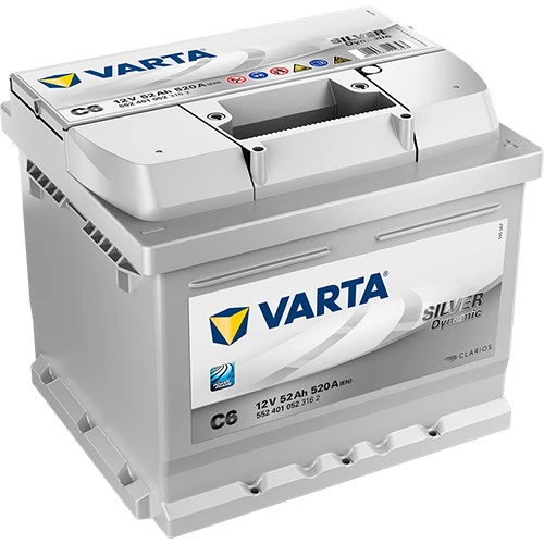 Аккумулятор легковой Varta Silver Dynamic C6 52 ач 520А Обратная полярность
