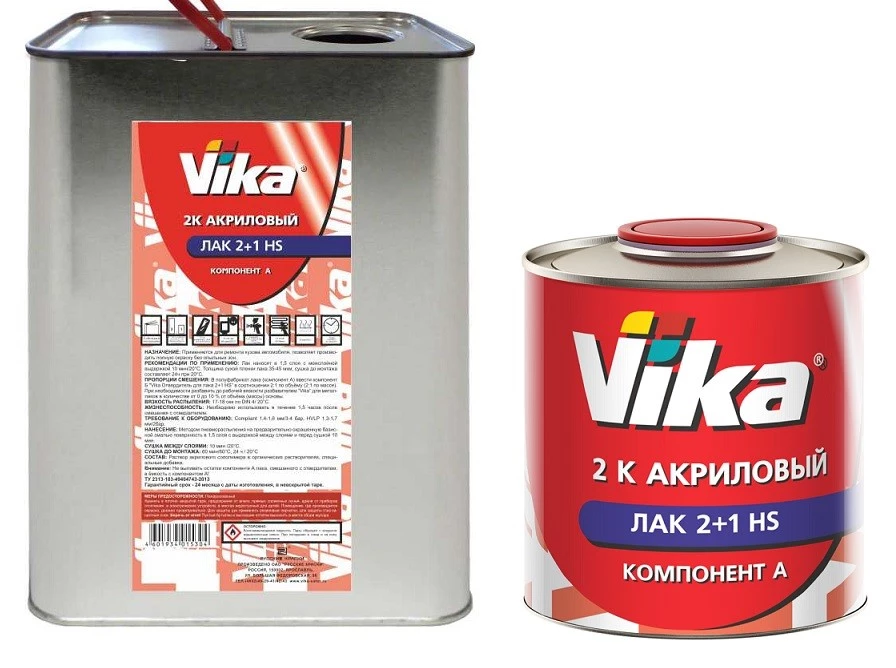 Лак акриловый 2К Vika HS (0,85л+0,43л)