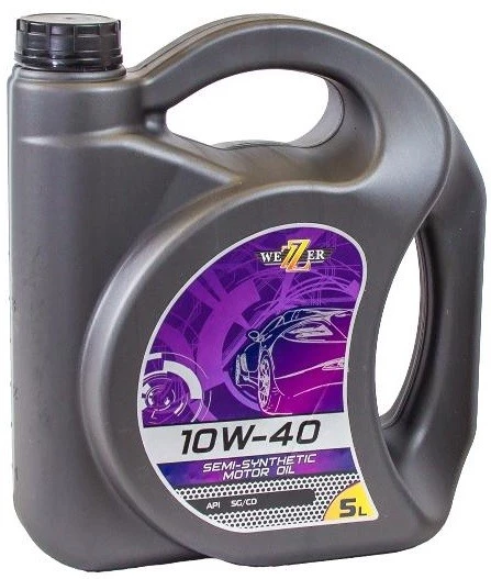 Моторное масло Wezzer 10W-40 полусинтетическое 5 л