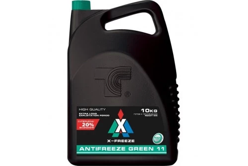 Антифриз X-Freeze Green 11 G11 -40°С зеленый 10 кг