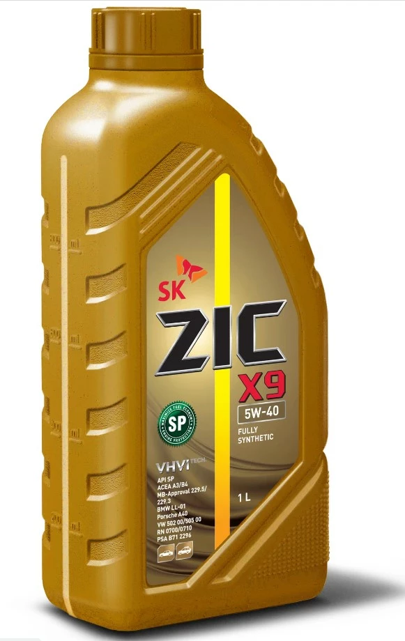 Моторное масло ZIC X9 5W-40 синтетическое 1 л (арт. 132000)