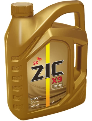 Моторное масло ZIC X9 5W-40 SP синтетическое 4 л