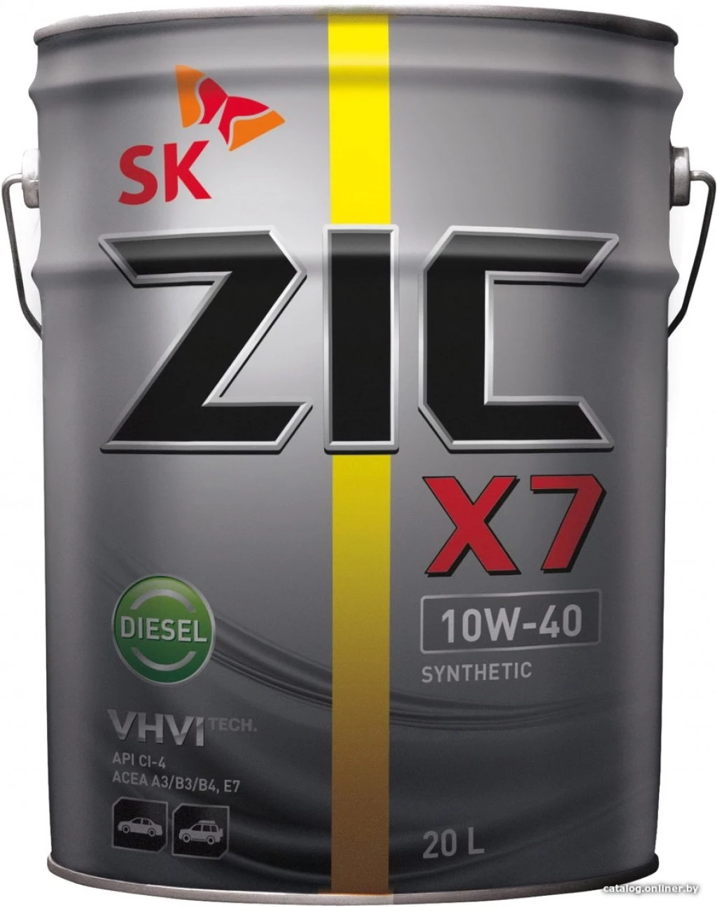 Моторное масло ZIC X7 Diesel 10W-40 синтетическое 20 л