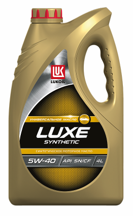 Масло моторное LUKOIL LUXE SYNTHETIC 5W-40, API SN/CF, 4л