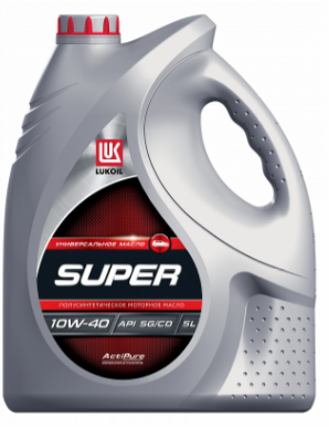 Масло моторное LUKOIL SUPER, SEMI-SYNTHETIC 10W-40, API SG/CD, 5л