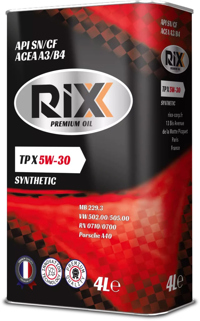 Масло моторное RIXX TP X SAE 5W-30 API SN/CF ACEA A3/B4 4 л