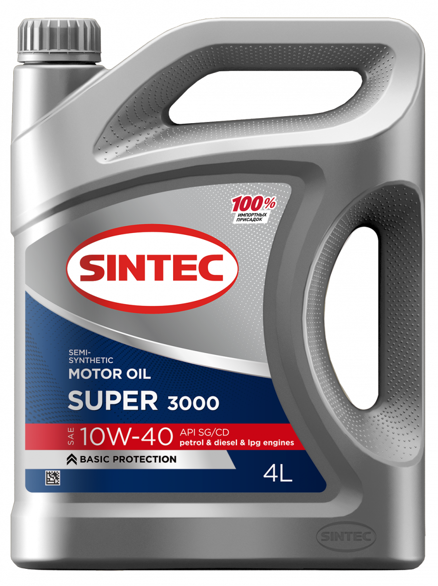 Масло моторное SINTEC SUPER 3000 SAE 10W-40 API SG/CD, 4л