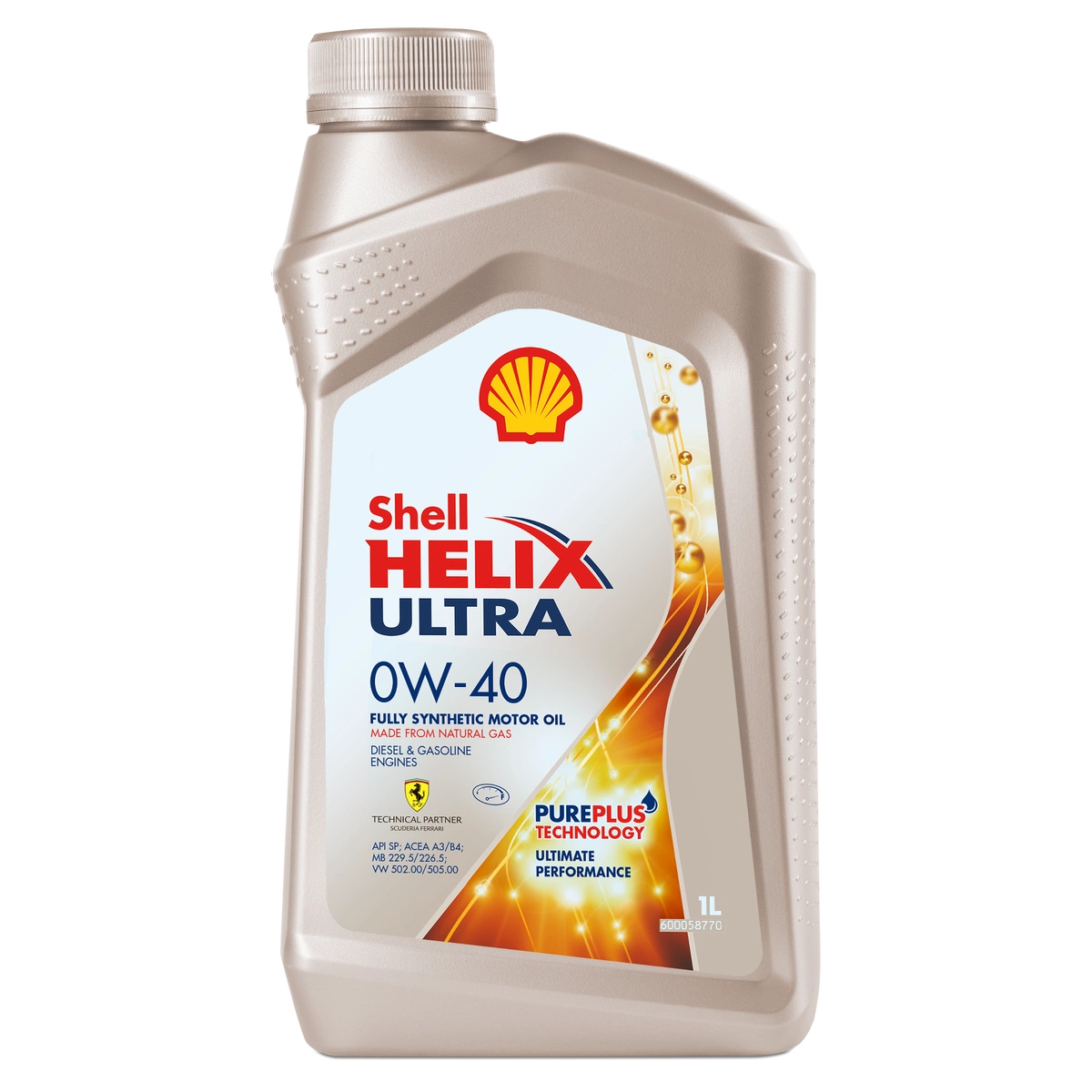 Моторное масло Shell Helix Ultra 0W-40 API SP синтетическое, 1л