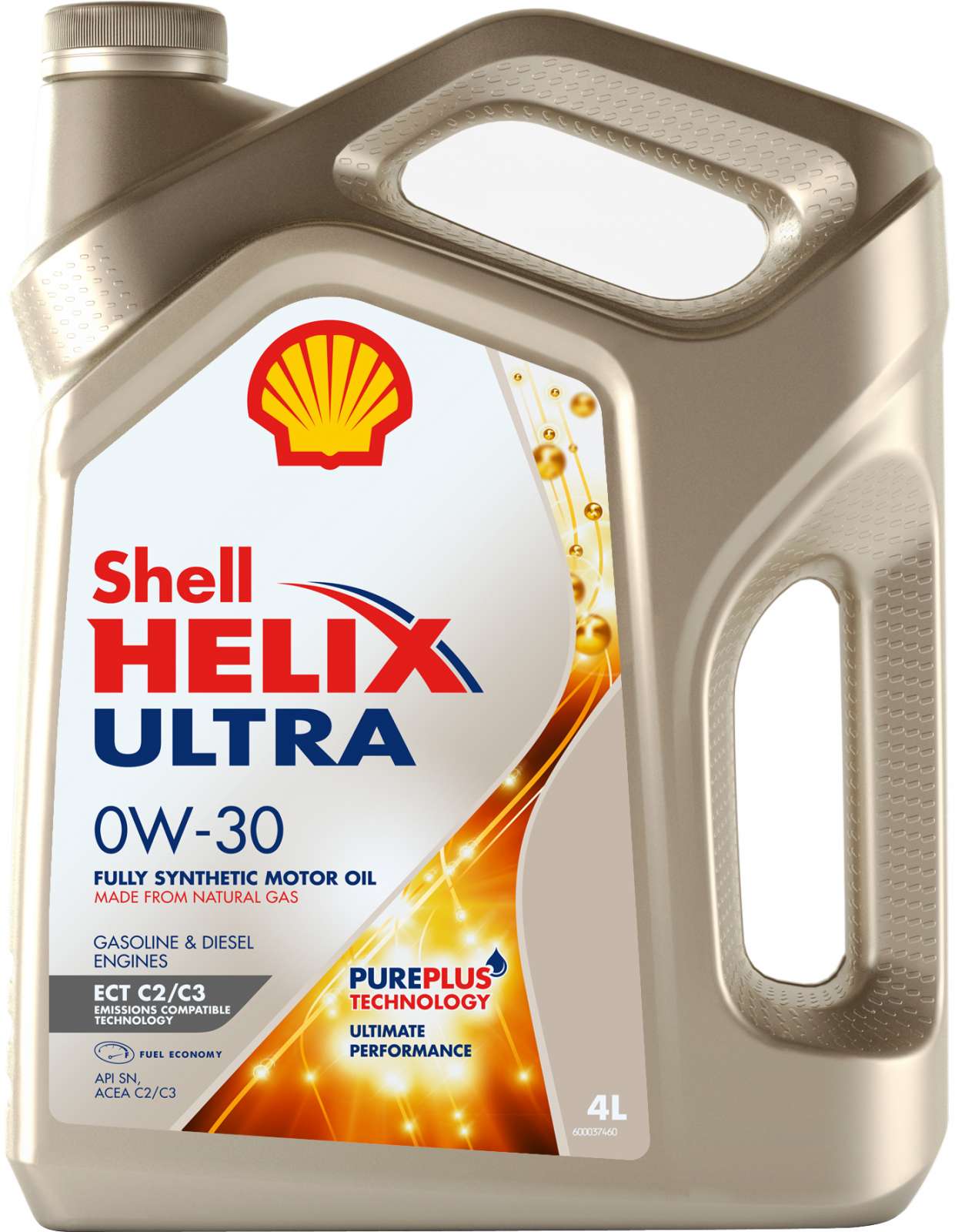 Моторное масло Shell Helix Ultra ECT С2/С3 Pure Plus 0W-30 синтетическое, 4л