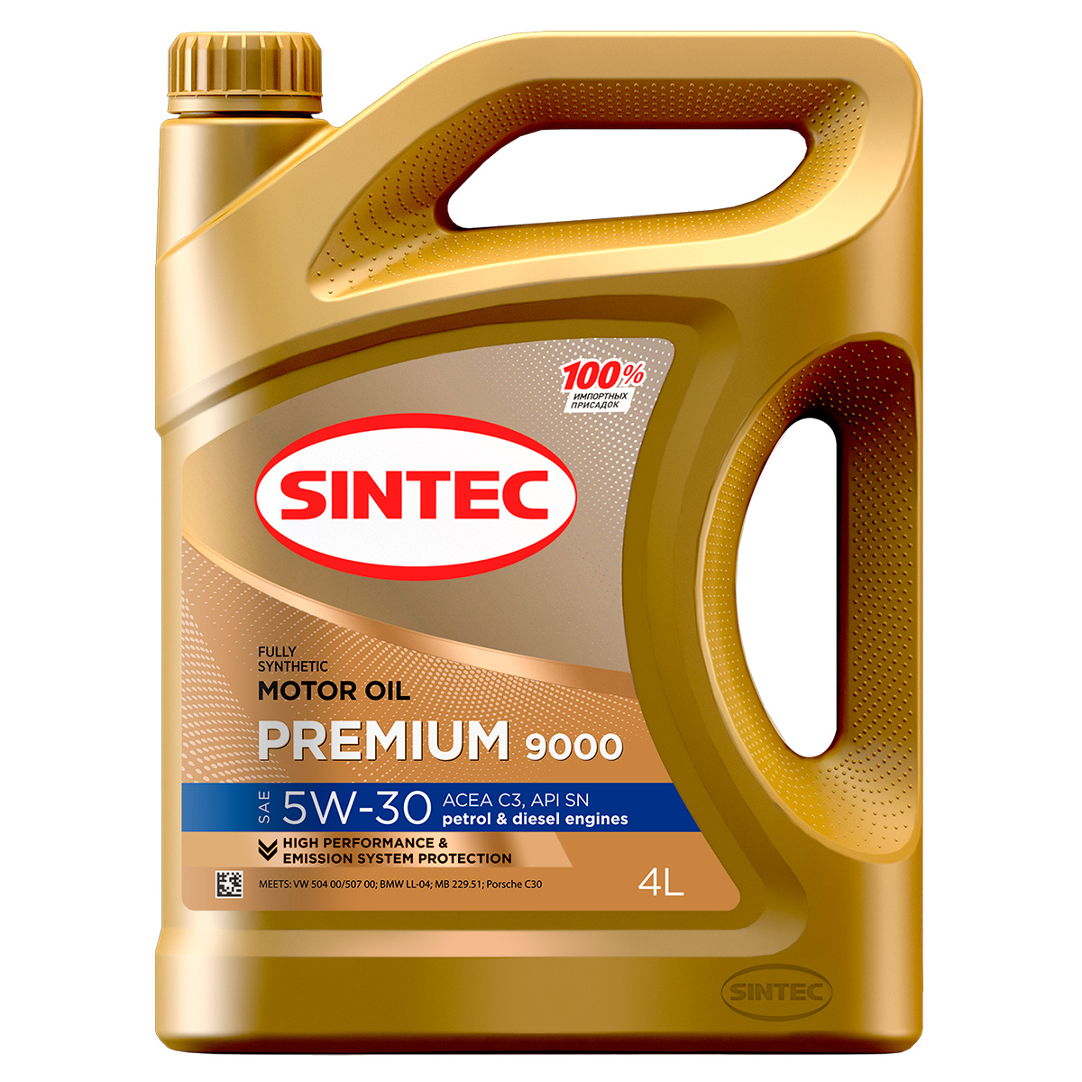 Моторное масло SINTEC 9000 PREMIUM 5W-30 ACEA C3, 4л
