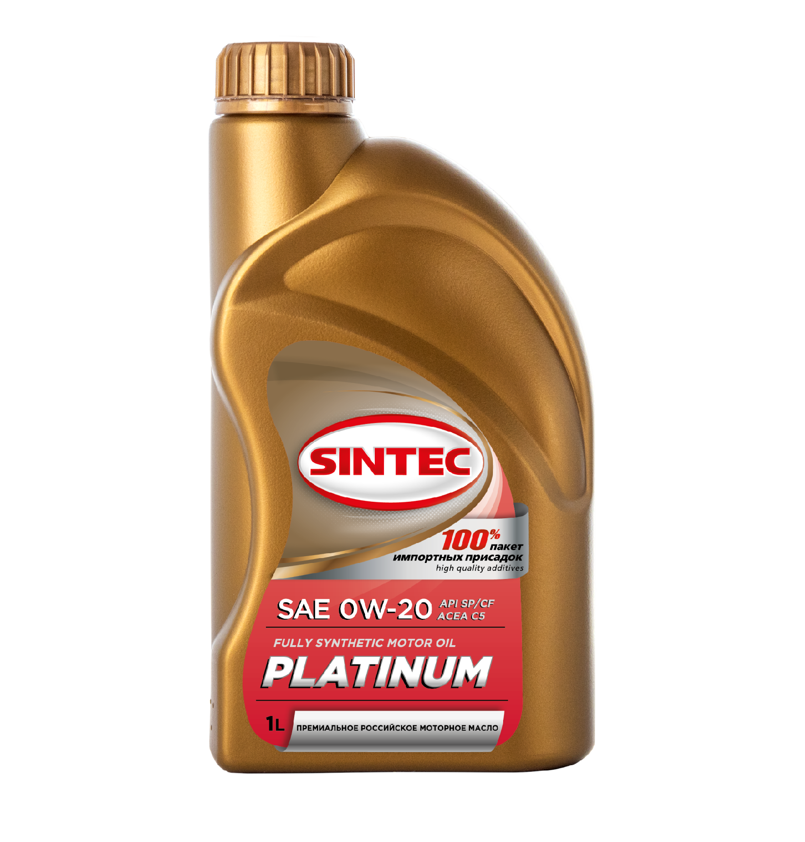 Моторное масло SINTEC PLATINUM SAE 0W-20 API SP/CF, ACEA C5, 1л