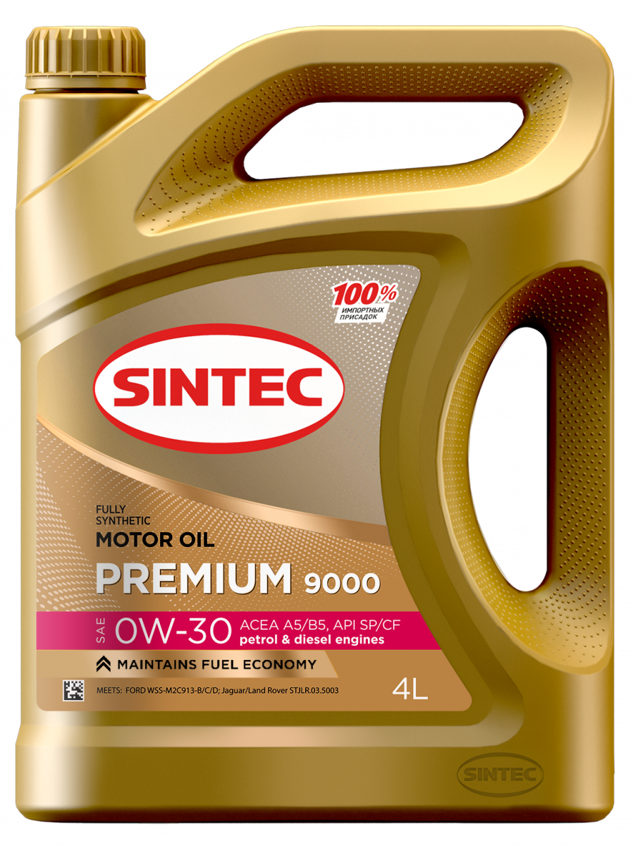 Моторное масло SINTEC PREMIUM 9000 0W-30 A5/B5 SP/CF, 4л