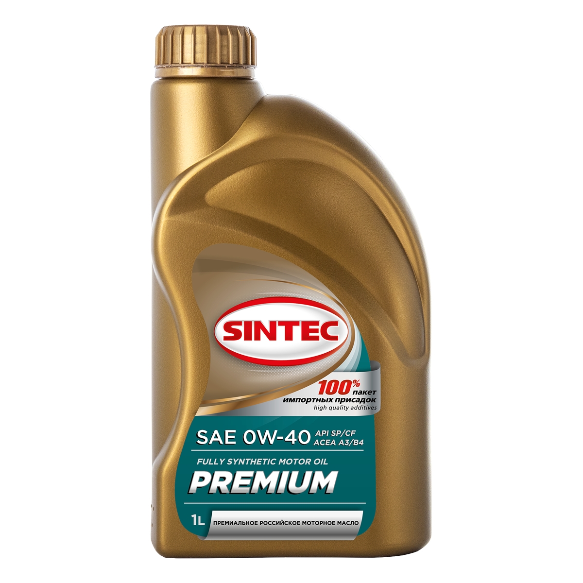 Моторное масло SINTEC PREMIUM SAE 0W-40 SP/CF ACEA A3/B4, 1л