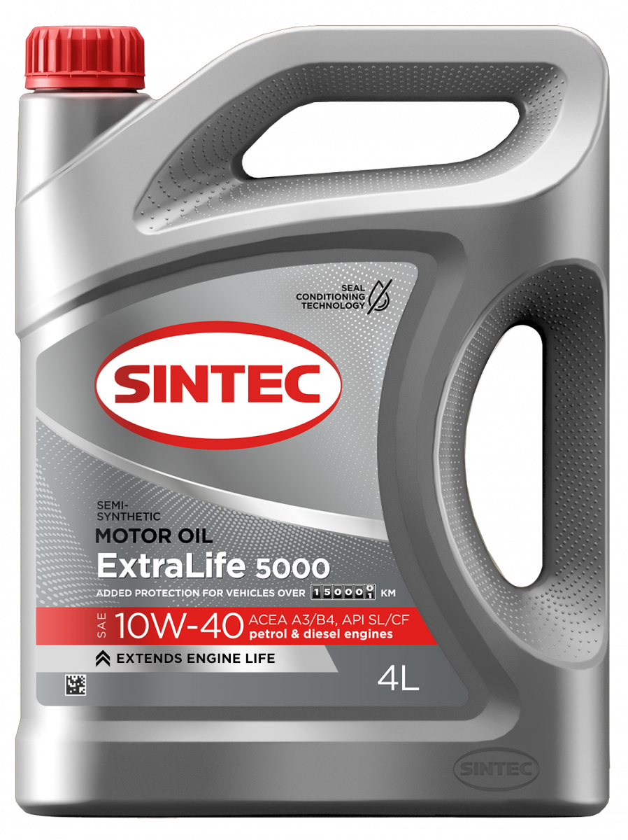 Моторное масло SINTEC XTRALIFE 5000 SAE 10W-40 API SL/CF ACEA A3/B4, 4л