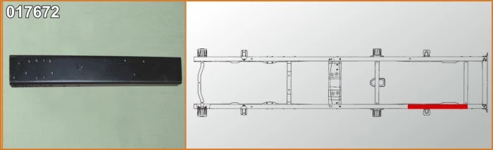 Усилитель рамы ГАЗель №4 АЗГ-Деталь от амортизатора задний левый (4 мм) L-730 мм