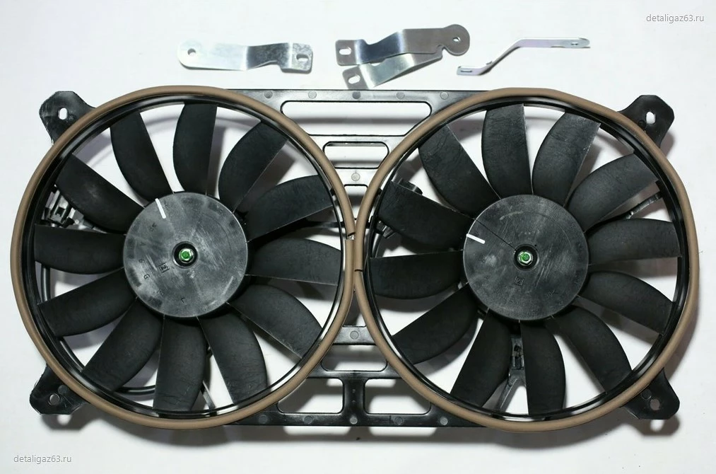Электровентилятор радиатора УАЗ Патриот 409 дв. Евро-3 в сборе с рамкой с 2012 под кондиц.