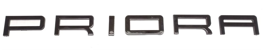Эмблема крышки багажника PRIORA (самокл. буквы с трафаретом) (черная)