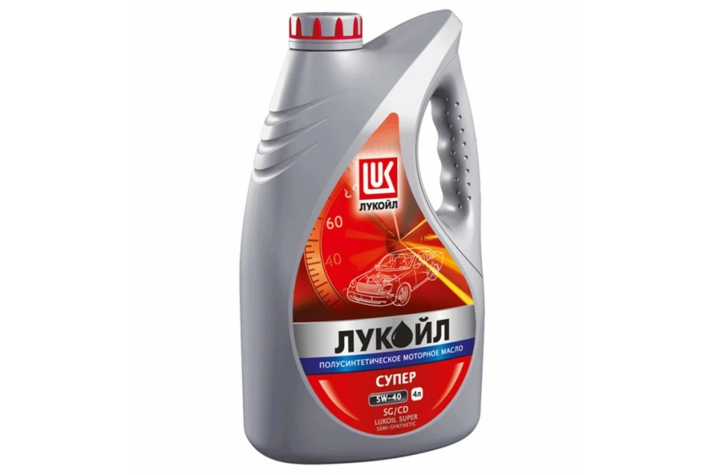 Моторное масло Лукойл Супер 5W-40 полусинтетическое 4 л