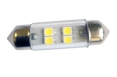 Лампа светодиодная Маяк T11/C5W (SV8.5) 12V 5W, 12T11x36-W/4SMD, 1 шт