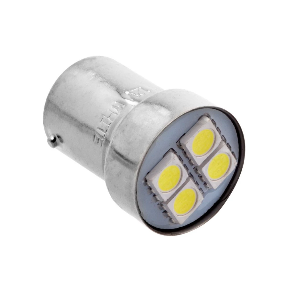 Лампа светодиодная Маяк T5 (BA15s) 12V 10W, 12T15-W/4SMD, 1 шт