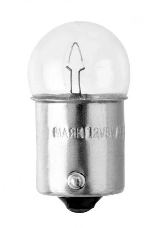 Лампа галогенная Маяк R5W (BA15s) 12V 5W, 61205, 1 шт