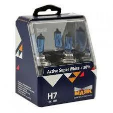 Лампа галогенная Маяк Active Super White H7 12V 27W, 72720ASW+30, 2 шт
