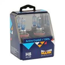 Лампа галогенная Маяк Active Crystal H8 12V 35W, 72820AC+130, 2 шт