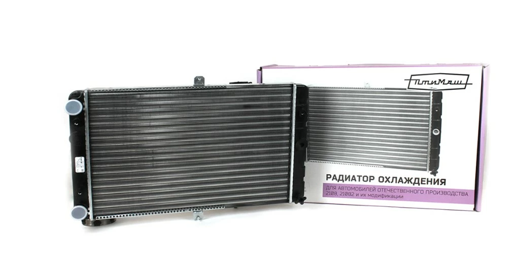 Радиатор системы охлаждения 2108 (алюм.) универсальный ПтиМаш